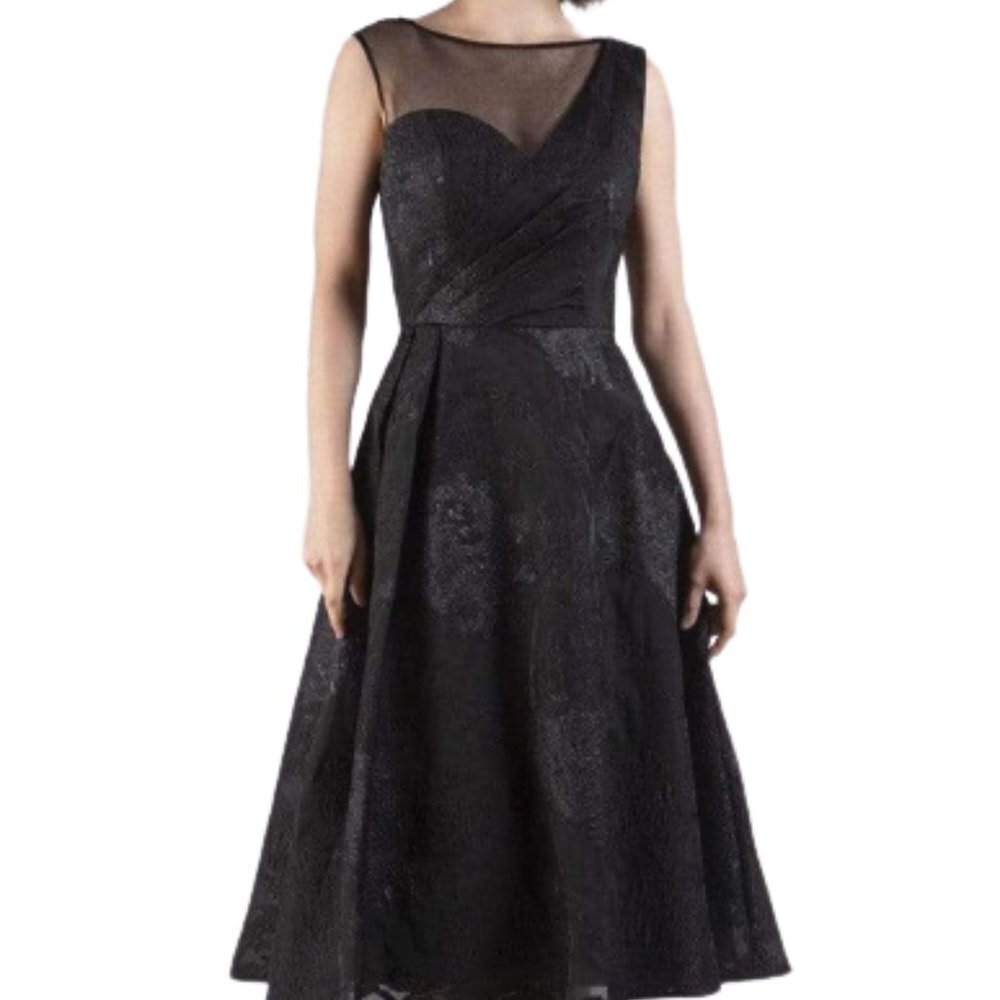 SALE NWT Feriani Couture 20518 Chiffon Homecoming Dress Black Size 8